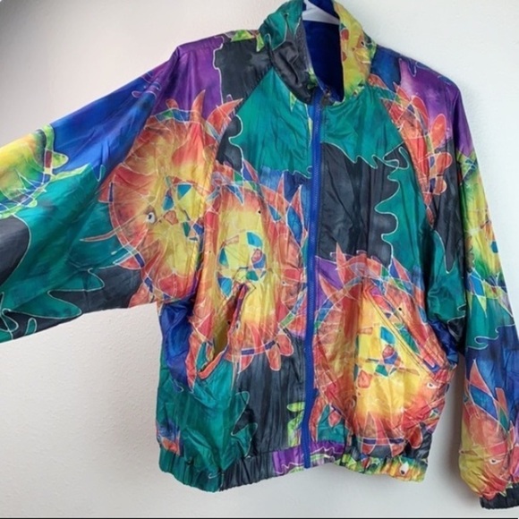 HEAD reversible batik sun windbreaker jacket EUC - Picture 8 of 15